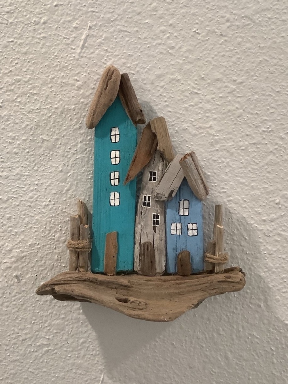Driftwood Art, Driftwood Coastal Houses, Driftwood Wall Art, Coastal Decor - Picture 2 of 7